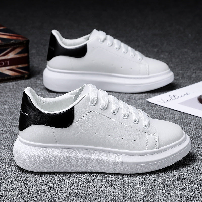 Wholesale 2023 Autumn New PU Inner Height Increasing White Shoes